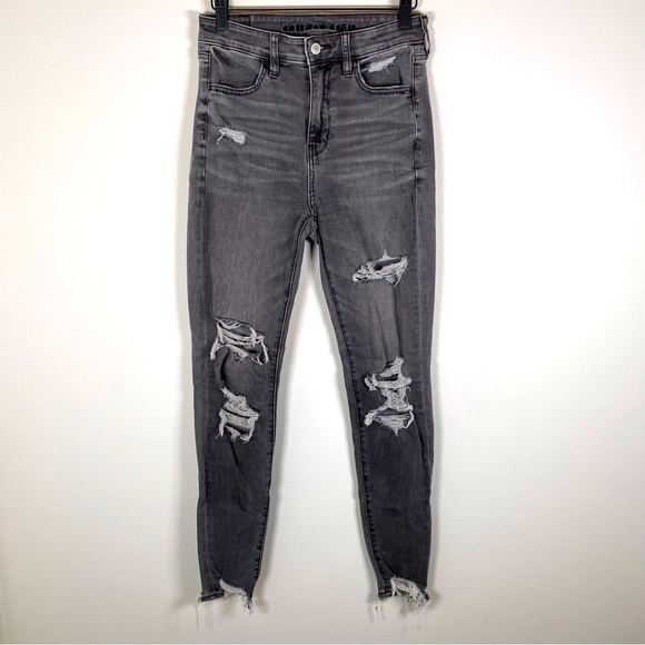 American Eagle Next Level Stretch Super Hi-Rise Jeggings Skinny Jeans 4 Regular - Picture 1 of 7